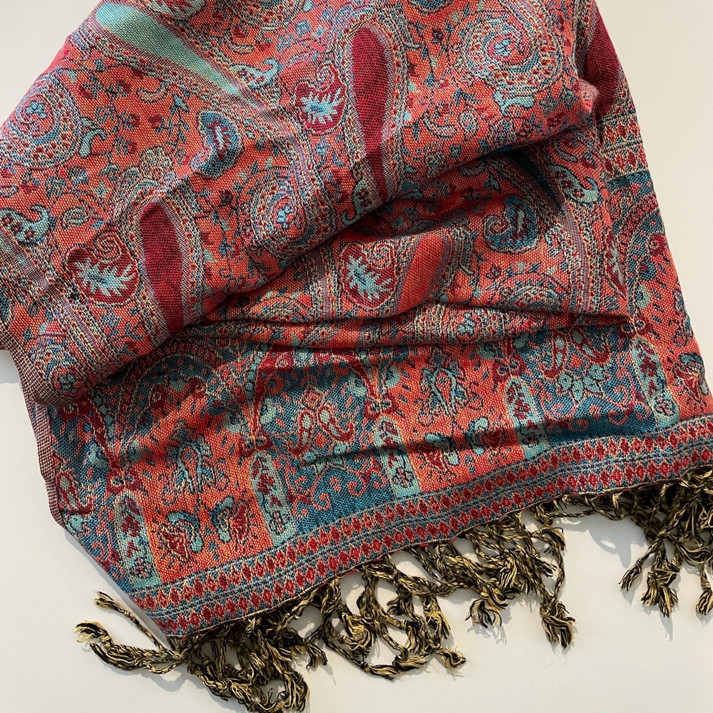 Paisley multicolored Italian scarf